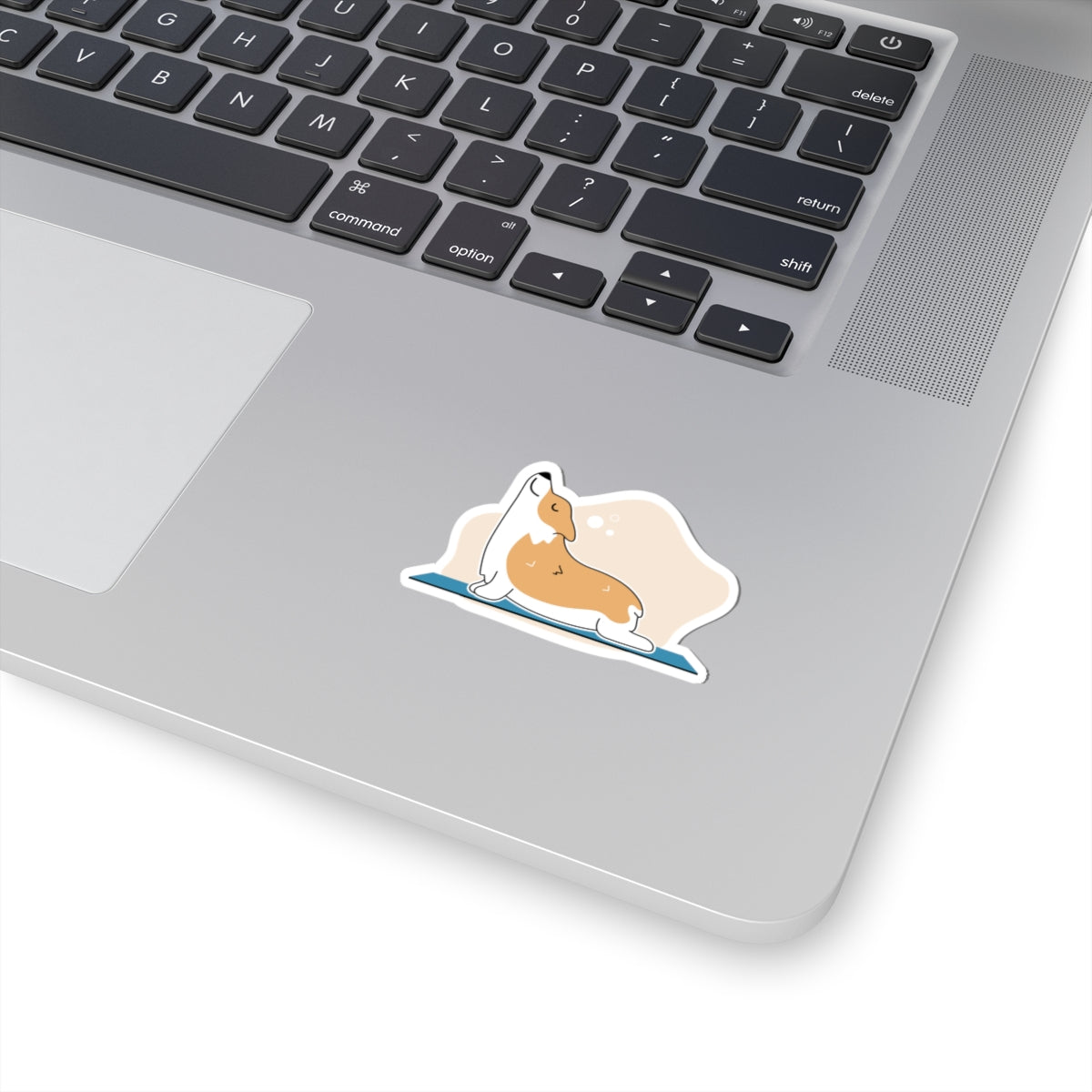 Charming Corgi Yoga Kiss-Cut Stickers - Cute Dog Stickers for Laptops, Journals, Gifts, Decor, Pet Lovers