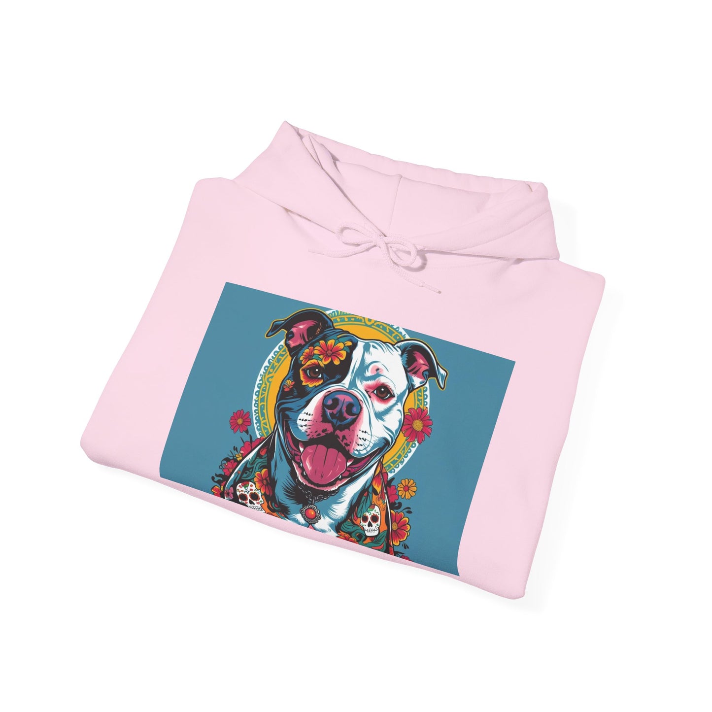 Colorful Pit Bull Design Unisex Hoodie, Dog Lover Gift, Animal Advocacy Sweatshirt, Pet-Themed Apparel, Cozy Streetwear