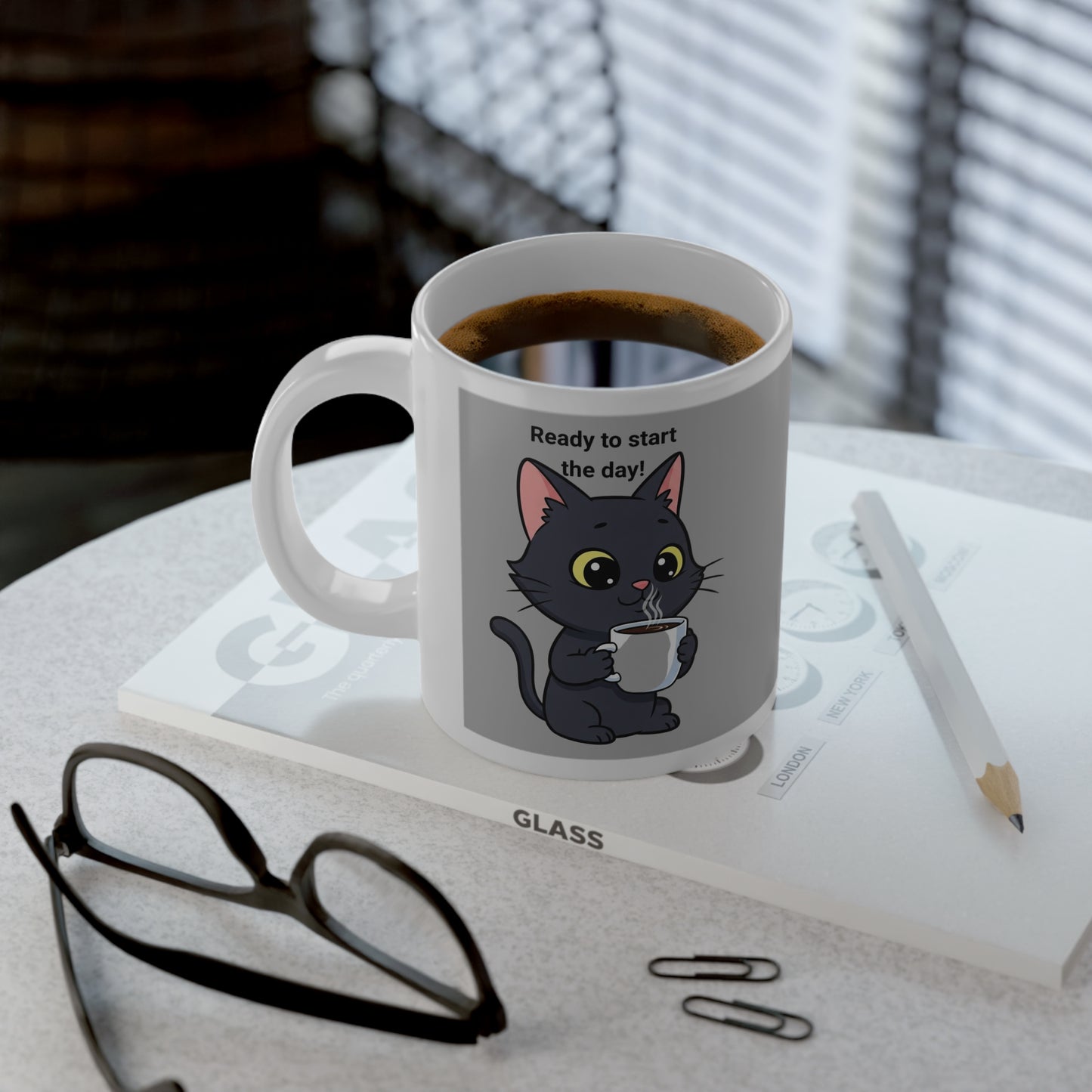 Cute Cat Jumbo Mug, 20oz Coffee Cup for Cat Lovers, Funny Animal Gift for Birthdays, Home Decor, Unique Pet Lover Mug, Cat Memes