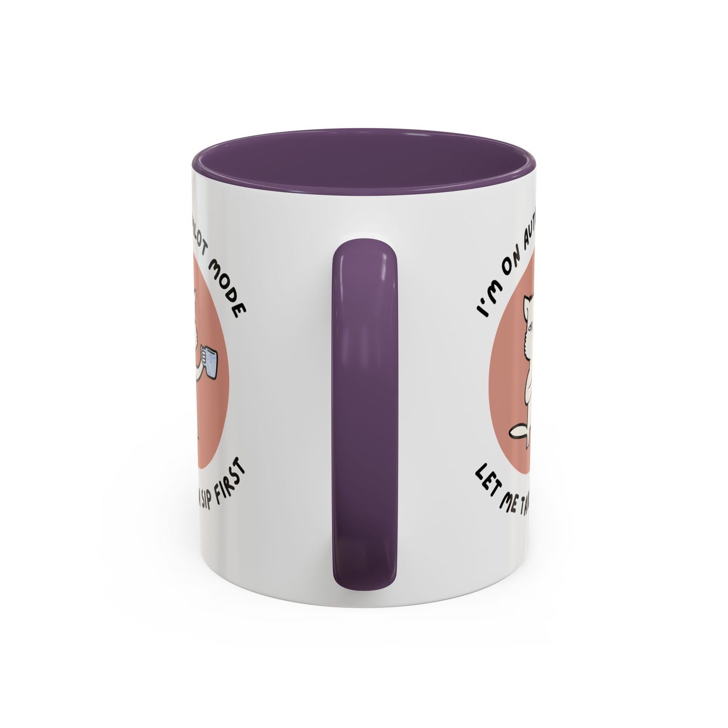 Autopilot Cat Coffee Mug, Funny Mug for Cat Lovers, Gift for Coffee Addicts, Animal Lover's Present, Unique Mug for Home Office