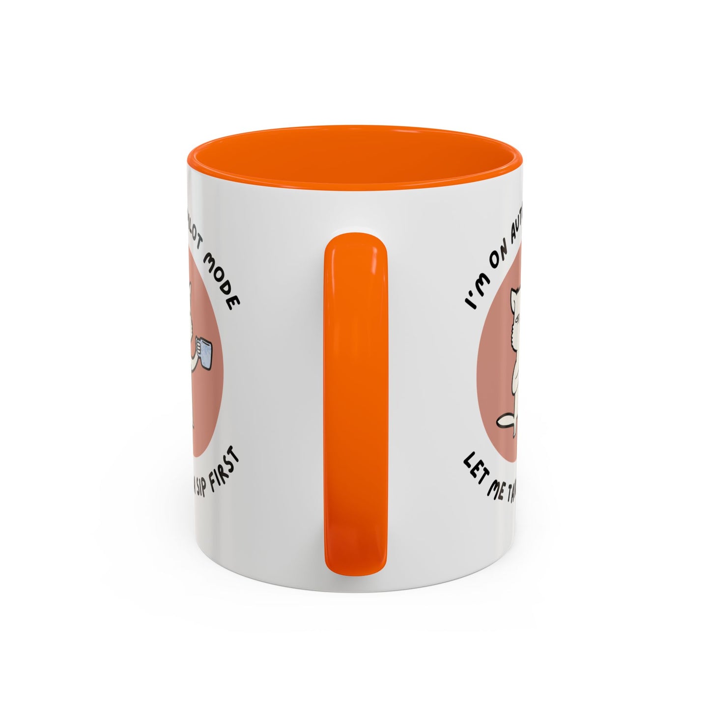 Autopilot Cat Coffee Mug, Funny Mug for Cat Lovers, Gift for Coffee Addicts, Animal Lover's Present, Unique Mug for Home Office