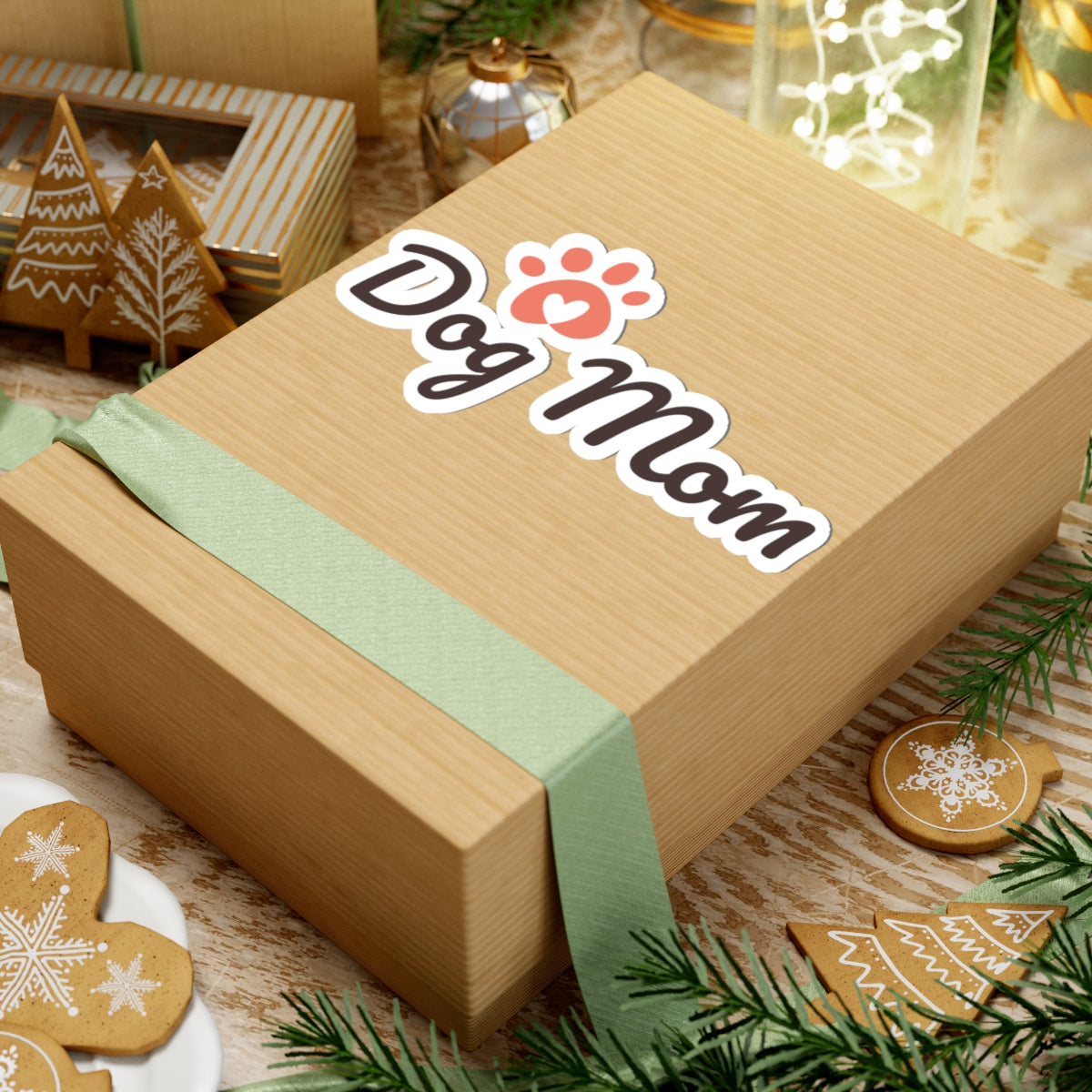 Dog Mom Kiss-Cut Stickers - Cute Pet Lover Decor, Laptop Stickers, Dog Owner Gift, Car Decals, Custom Pet Stickers