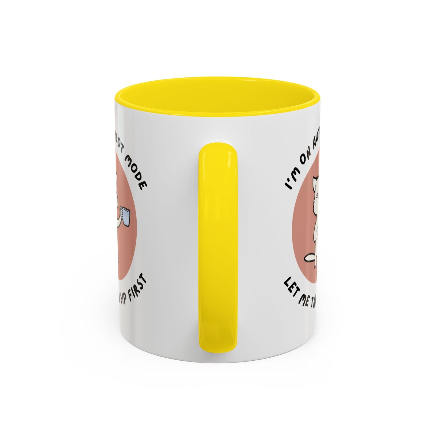 Autopilot Cat Coffee Mug, Funny Mug for Cat Lovers, Gift for Coffee Addicts, Animal Lover's Present, Unique Mug for Home Office
