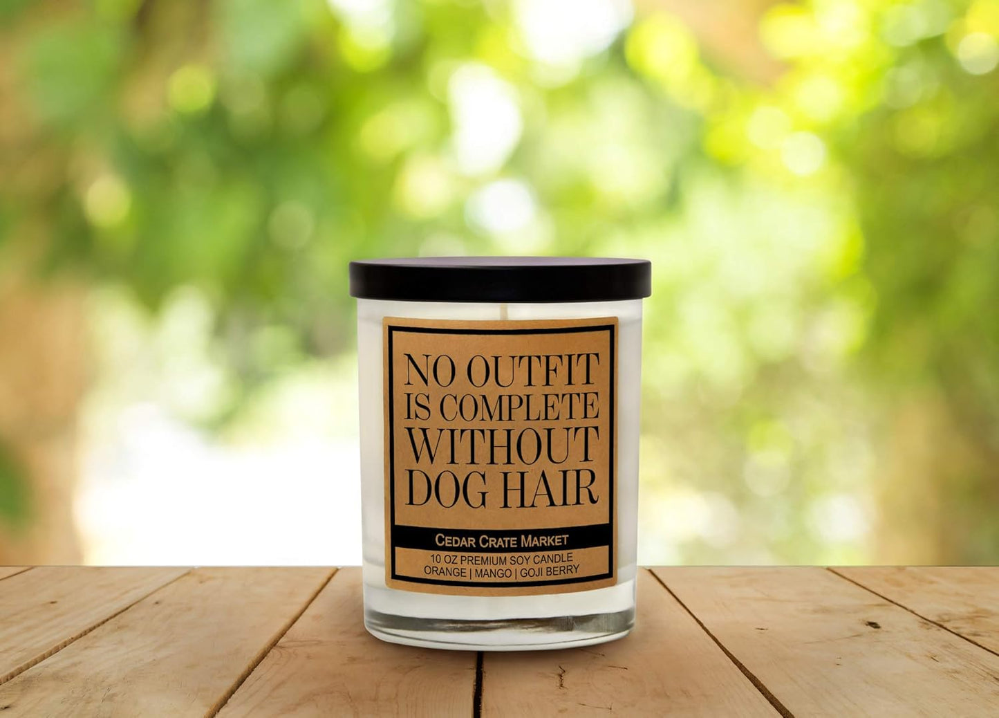 Funny Dog Candles Gifts for Women, Men, Dog Lovers, Pet Candle for Home, House, Dog Mom Gifts, Pet Mom, Fur Mamas, Dog Dads, Foster, Rescue, Adoption Pet Families (No Outfit Is Complete)