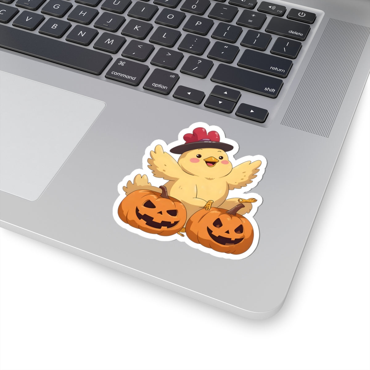 Cute Halloween Chicken Stickers, Seasonal Decor, Laptop Accessories, Pumpkin Stickers, Fun Holiday Gift