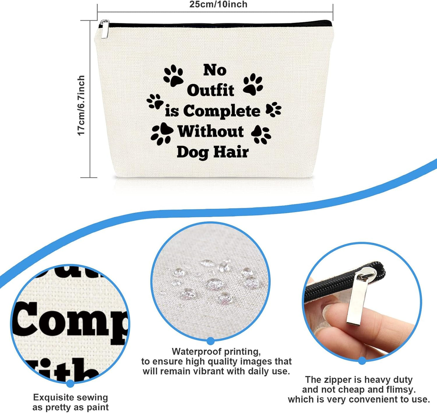 Dogs Lover Gift Dogs Cosmetic Bag Dog Mom Gifts Makeup Bag Vet Tech Gift Dog Themed Gifts for Women Dog Lady Gift Valentines Day Birthday Dog Gifts for Dog Owner Dogs Lover Travel Toiletry Bag