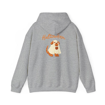 Halloween Dog Graphic Unisex Hoodie, Cozy Sweatshirt for Pet Lovers, Fall Apparel, Halloween Gift, Dog Lover's Sweatshirt