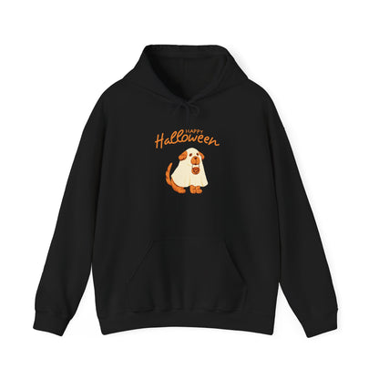 Halloween Dog Graphic Unisex Hoodie, Cozy Sweatshirt for Pet Lovers, Fall Apparel, Halloween Gift, Dog Lover's Sweatshirt
