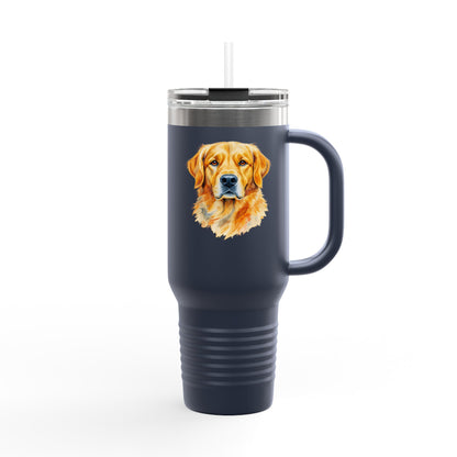 Golden Retriever Insulated Travel Mug, Personalized Dog Lover Gift, Pet Travel Cup, Coffee Tumblers for Home, Breweries, Camping