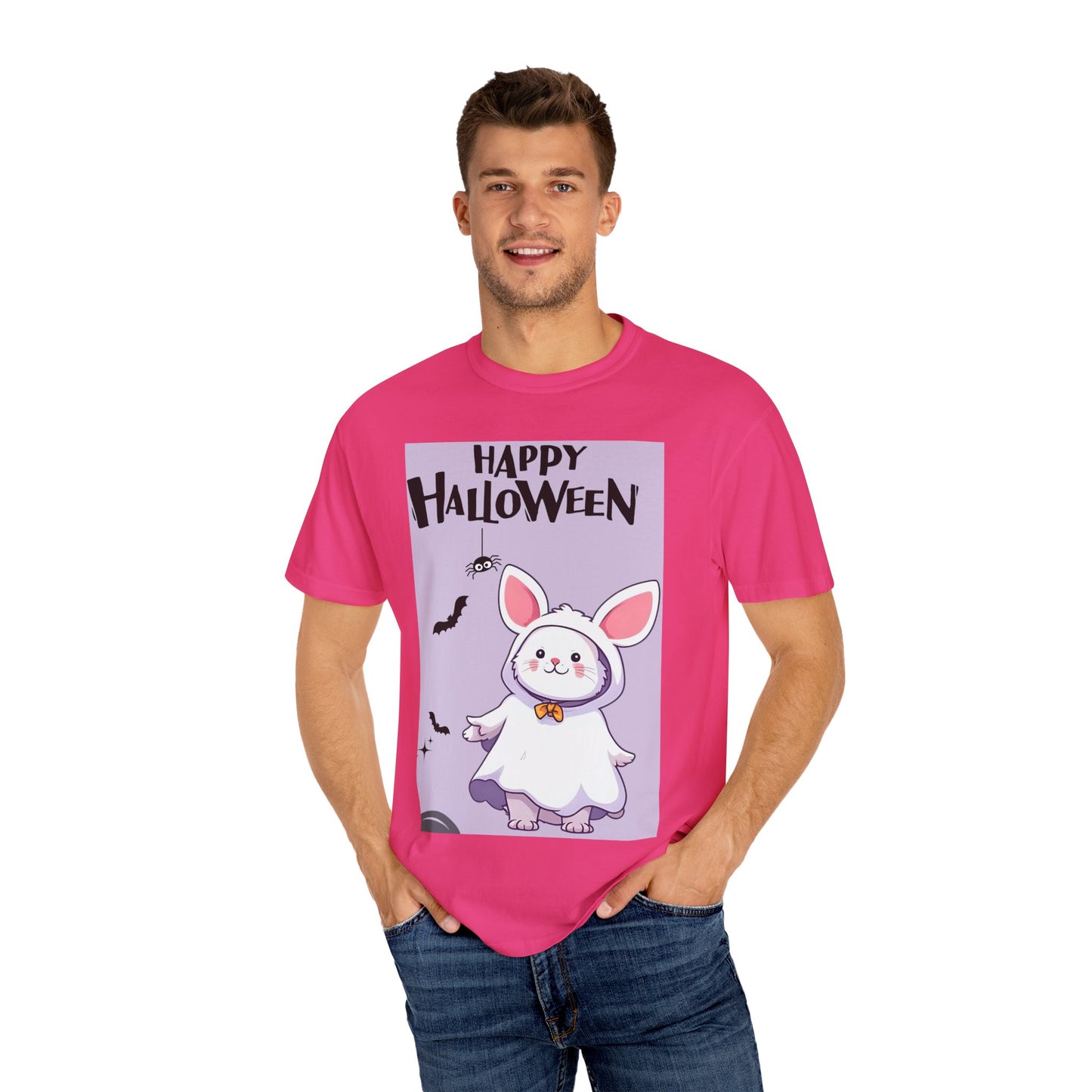 Halloween Bunny T-shirt, Cute Halloween Costume Shirt, Unisex Holiday Tee, Funny Halloween Apparel, Spooky Season Gift