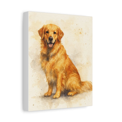 Golden Retriever Wall Art Canvas, Pet Portraits for Dog Lovers, Home Decor, Gifts for Dog Owners, Animal Lover Wall Decor