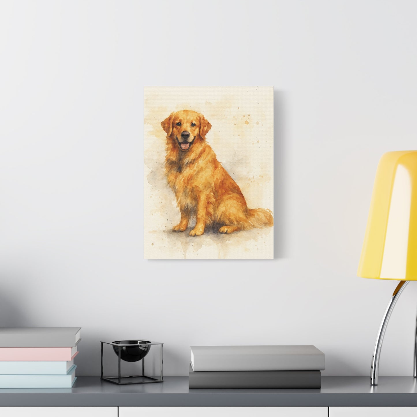 Golden Retriever Wall Art Canvas, Pet Portraits for Dog Lovers, Home Decor, Gifts for Dog Owners, Animal Lover Wall Decor