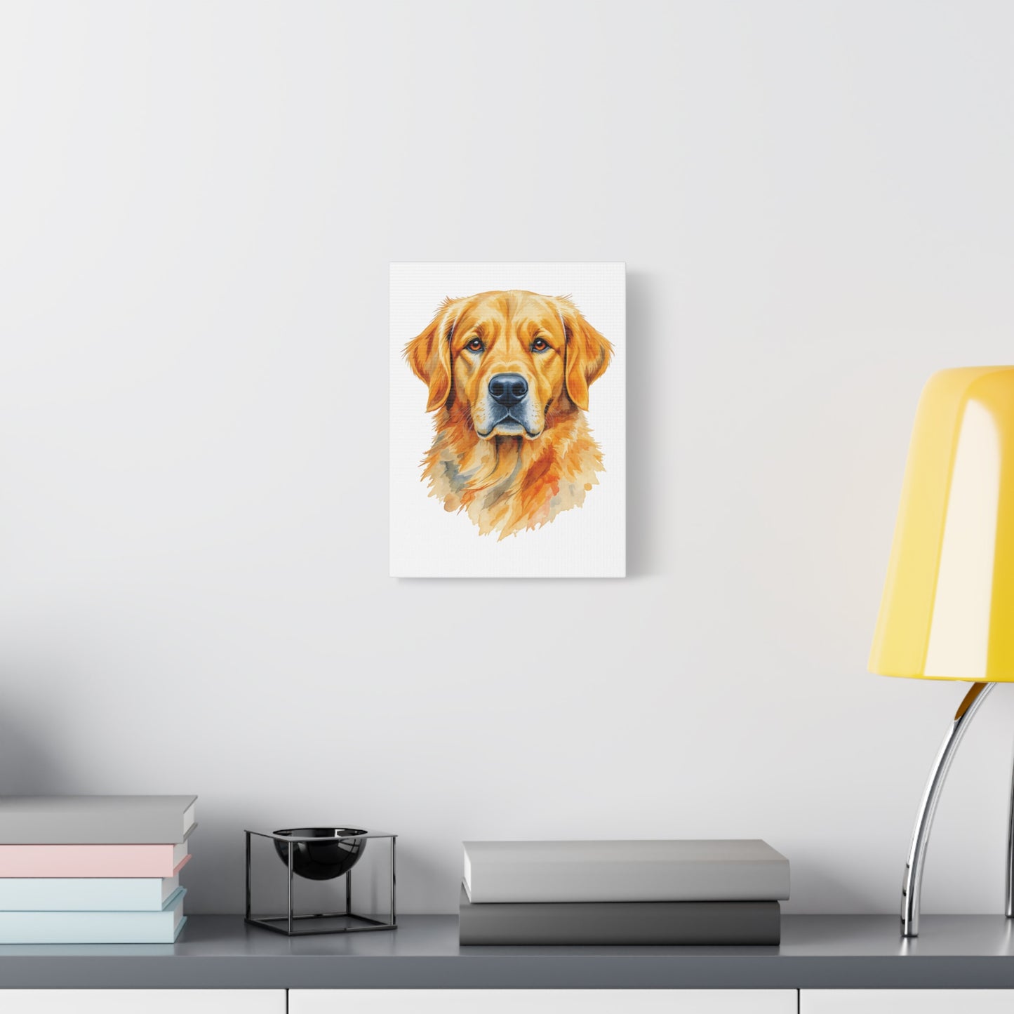 Golden Retriever Canvas Wall Art, Personalized Pet Decor, Dog Lover Gift, Home Wall Decor, Animal Art Print
