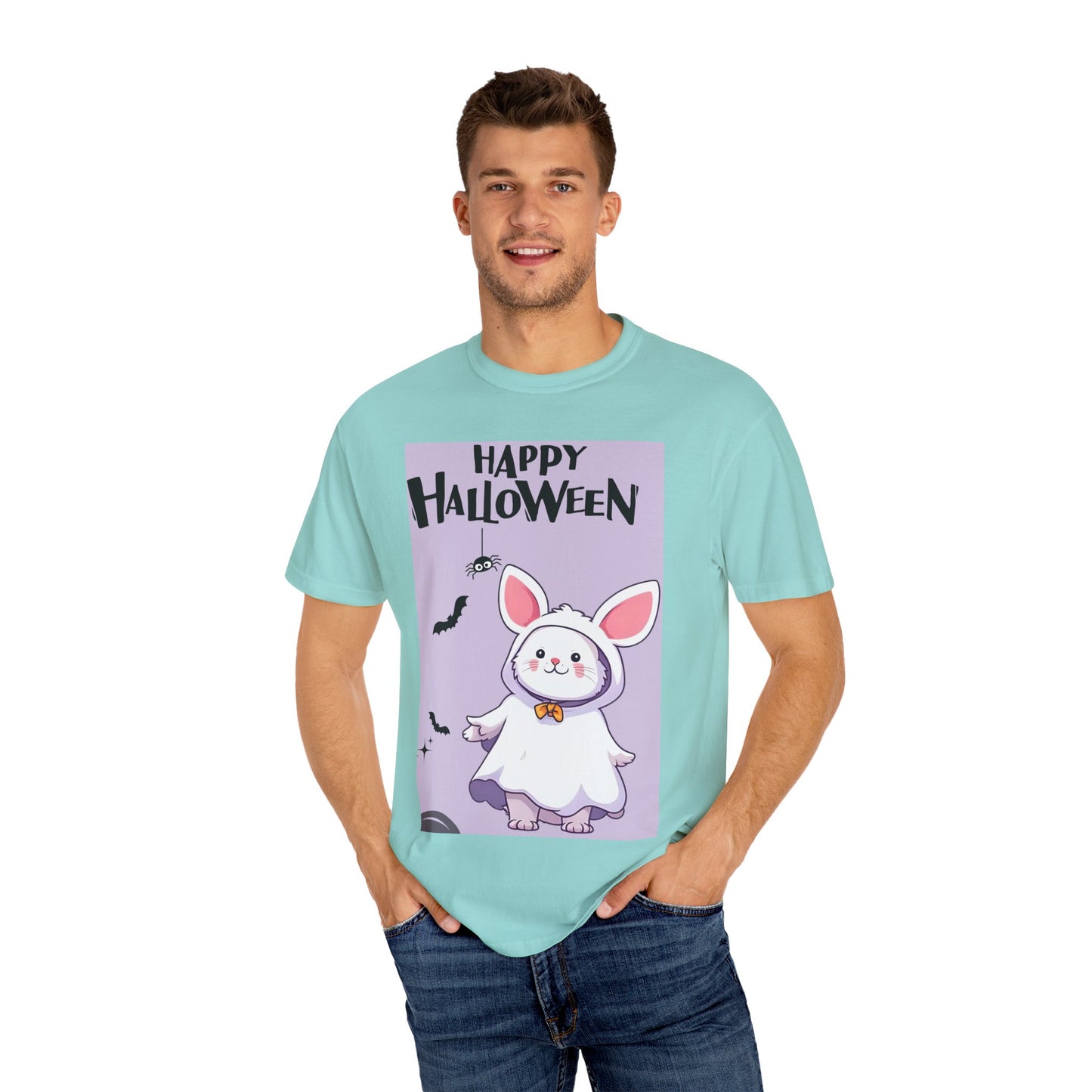 Halloween Bunny T-shirt, Cute Halloween Costume Shirt, Unisex Holiday Tee, Funny Halloween Apparel, Spooky Season Gift
