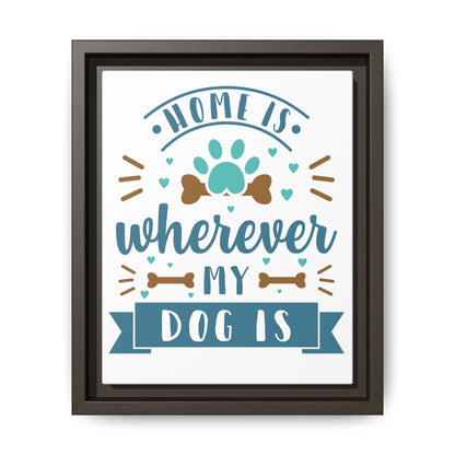 Dog Lover Canvas Art Print, Framed Pet Decor, Cute Gifts for Dog Owners, Home Wall Art, Animal Themed Decor