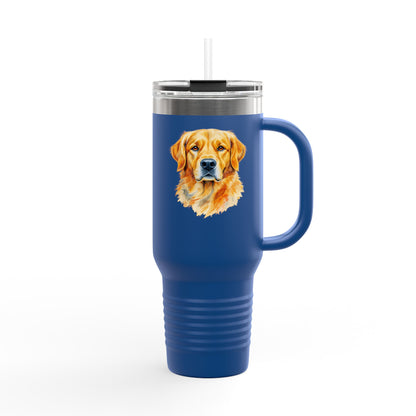 Golden Retriever Insulated Travel Mug, Personalized Dog Lover Gift, Pet Travel Cup, Coffee Tumblers for Home, Breweries, Camping