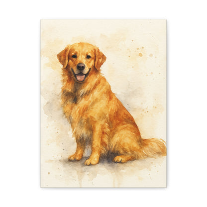 Golden Retriever Wall Art Canvas, Pet Portraits for Dog Lovers, Home Decor, Gifts for Dog Owners, Animal Lover Wall Decor