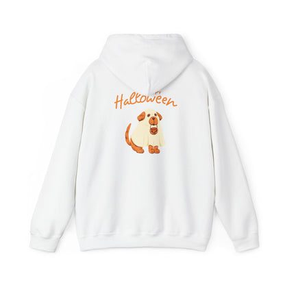 Halloween Dog Graphic Unisex Hoodie, Cozy Sweatshirt for Pet Lovers, Fall Apparel, Halloween Gift, Dog Lover's Sweatshirt