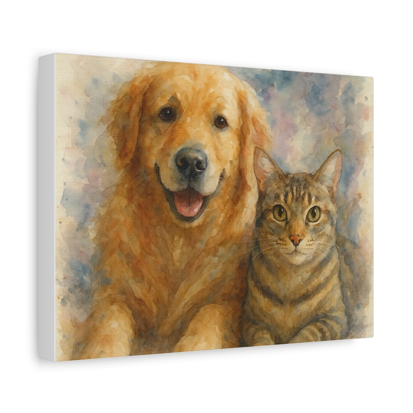 Pet Portrait Canvas Art, Custom Wall Decor, Dog and Cat Artwork, Gift for Pet Lovers, Animal Wall Art, Home Decor