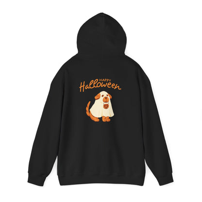 Halloween Dog Graphic Unisex Hoodie, Cozy Sweatshirt for Pet Lovers, Fall Apparel, Halloween Gift, Dog Lover's Sweatshirt