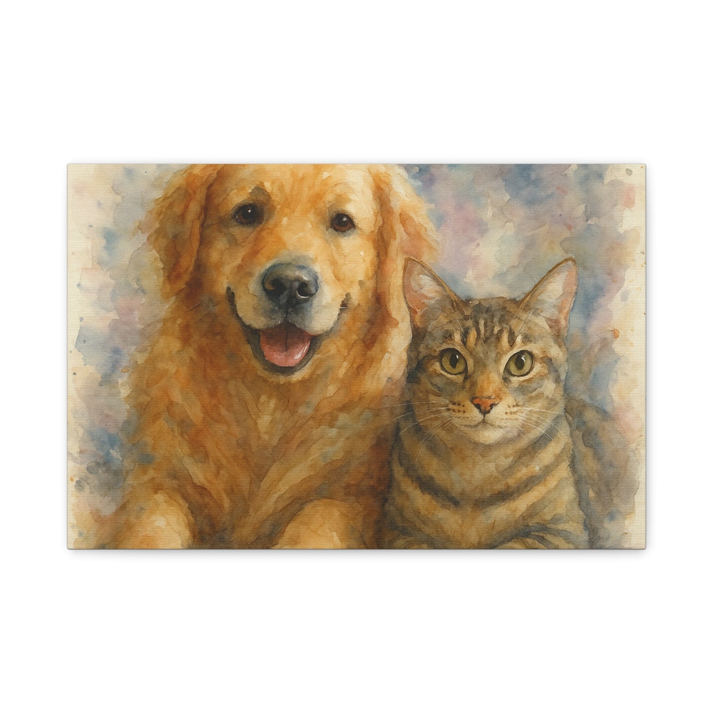 Pet Portrait Canvas Art, Custom Wall Decor, Dog and Cat Artwork, Gift for Pet Lovers, Animal Wall Art, Home Decor