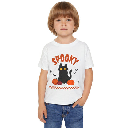 Spooky Cat Toddler T-Shirt | Perfect for Halloween, Kids' Costume, Fall Collection, Trick or Treat, Gifts for Little Ones