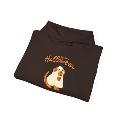 Halloween Dog Graphic Unisex Hoodie, Cozy Sweatshirt for Pet Lovers, Fall Apparel, Halloween Gift, Dog Lover's Sweatshirt