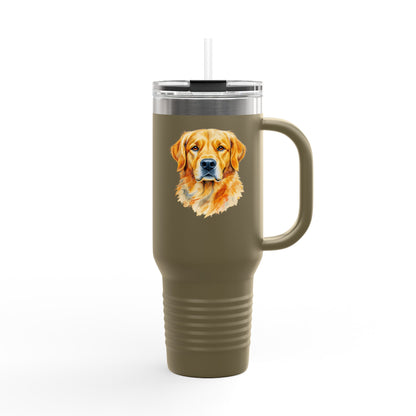 Golden Retriever Insulated Travel Mug, Personalized Dog Lover Gift, Pet Travel Cup, Coffee Tumblers for Home, Breweries, Camping