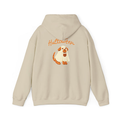 Halloween Dog Graphic Unisex Hoodie, Cozy Sweatshirt for Pet Lovers, Fall Apparel, Halloween Gift, Dog Lover's Sweatshirt