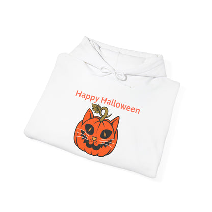 Halloween Cat Pumpkin Hoodie | Unisex Sweatshirt, Cozy Fall Apparel, Spooky Season Gift, Perfect for Trick-or-Treating