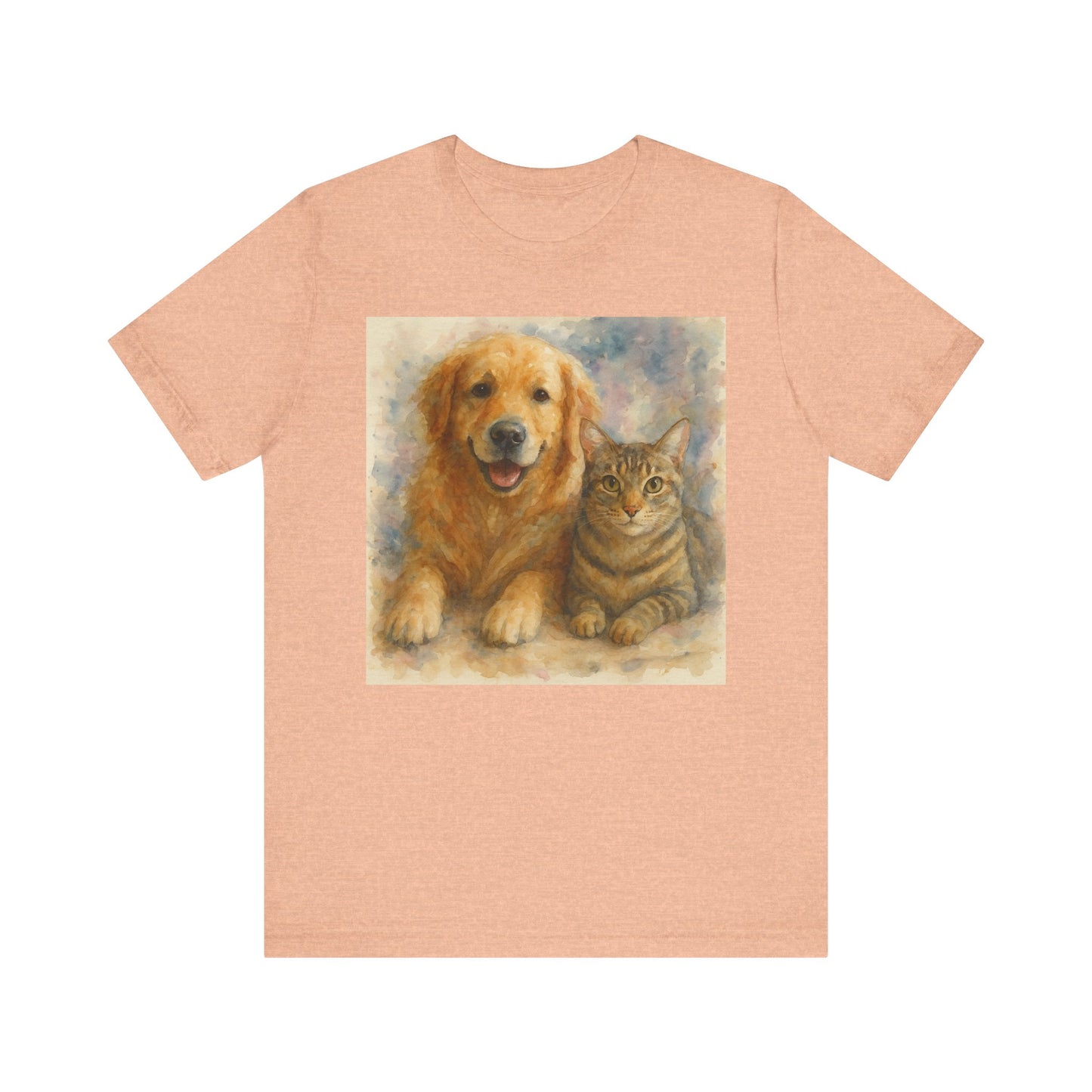 Pet Lovers Unisex Tee, Dog and Cat Combo Shirt, Animal Lover Gift, Animal-Themed Apparel, Funny Pet T-Shirt, Cozy Casual Wear