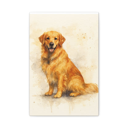 Golden Retriever Wall Art Canvas, Pet Portraits for Dog Lovers, Home Decor, Gifts for Dog Owners, Animal Lover Wall Decor