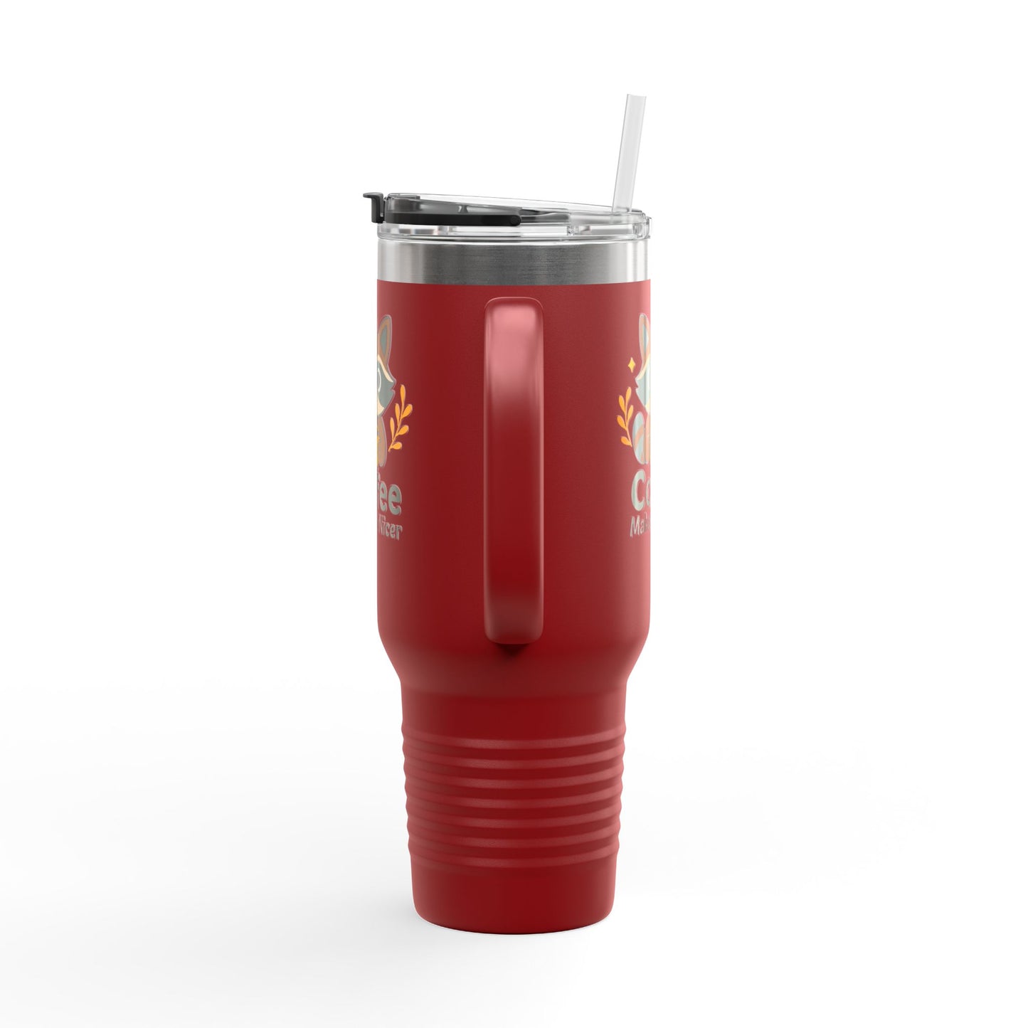 Cute Coffee-Themed Insulated Travel Mug, 40oz - Perfect for Caffeinated Adventures, Coffee Lovers, Gifts, and More