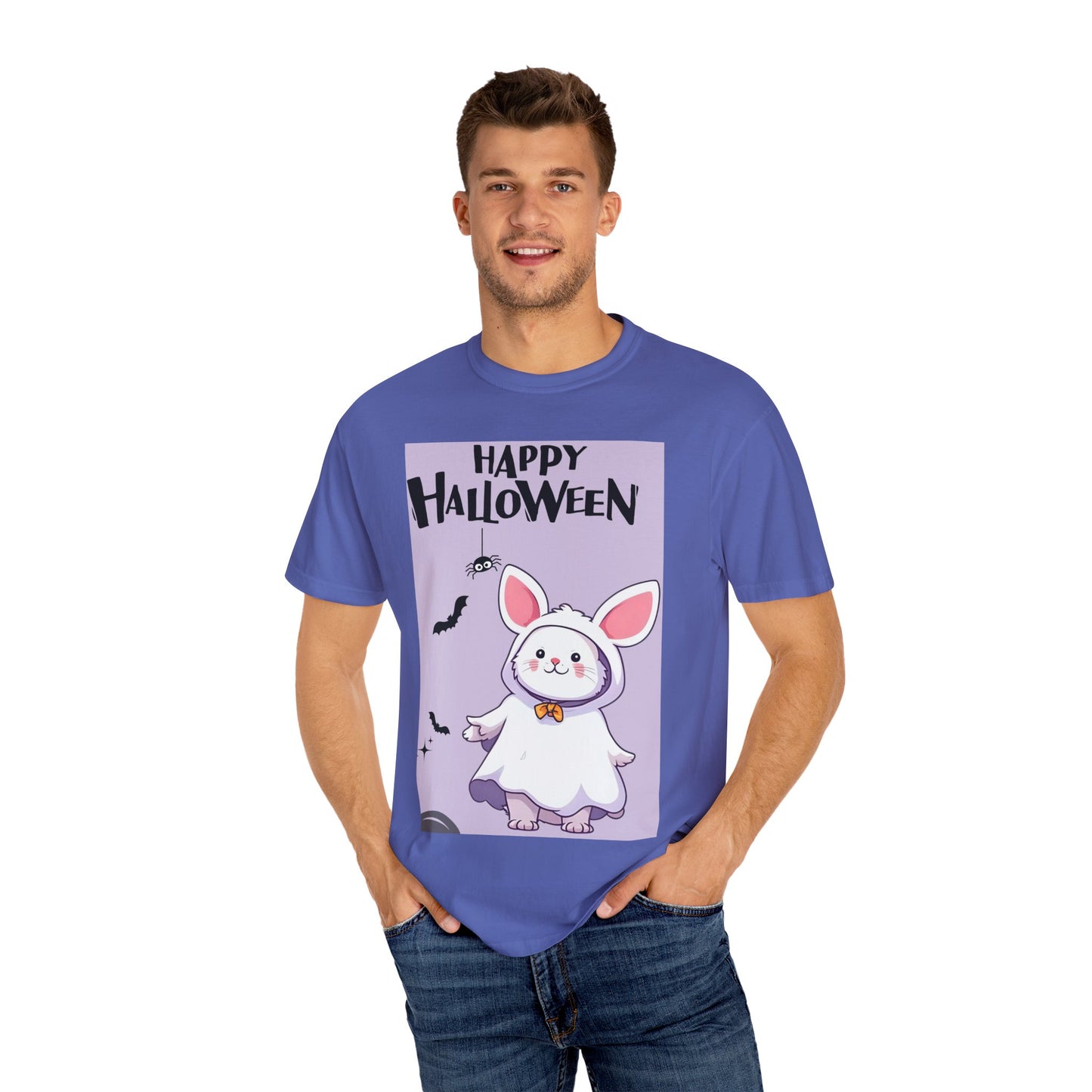 Halloween Bunny T-shirt, Cute Halloween Costume Shirt, Unisex Holiday Tee, Funny Halloween Apparel, Spooky Season Gift