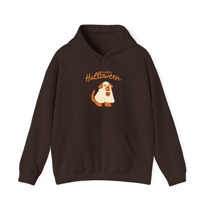 Halloween Dog Graphic Unisex Hoodie, Cozy Sweatshirt for Pet Lovers, Fall Apparel, Halloween Gift, Dog Lover's Sweatshirt