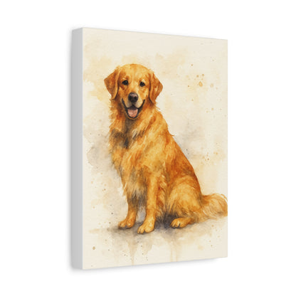 Golden Retriever Wall Art Canvas, Pet Portraits for Dog Lovers, Home Decor, Gifts for Dog Owners, Animal Lover Wall Decor