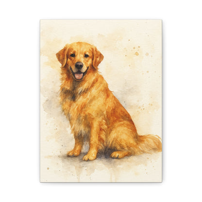 Golden Retriever Wall Art Canvas, Pet Portraits for Dog Lovers, Home Decor, Gifts for Dog Owners, Animal Lover Wall Decor
