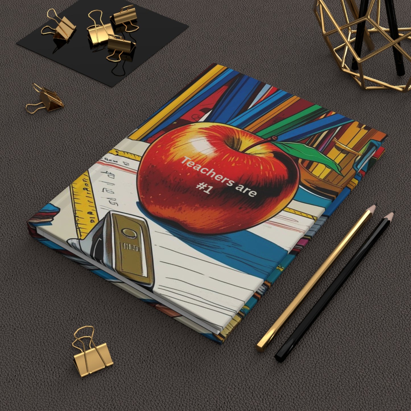 Teacher's #1 Hardcover Journal | Perfect Gift for Educators, School Supplies, Teaching Journal, Notebooks for Students, Office Decor