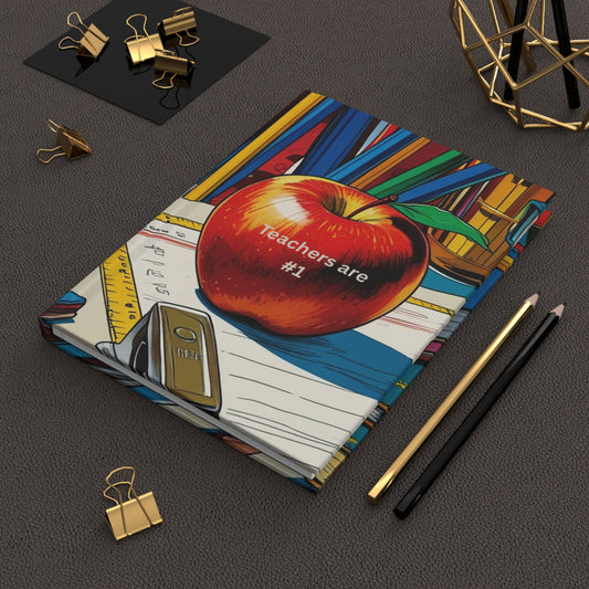 Teacher's #1 Hardcover Journal | Perfect Gift for Educators, School Supplies, Teaching Journal, Notebooks for Students, Office Decor