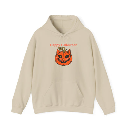 Halloween Cat Pumpkin Hoodie | Unisex Sweatshirt, Cozy Fall Apparel, Spooky Season Gift, Perfect for Trick-or-Treating