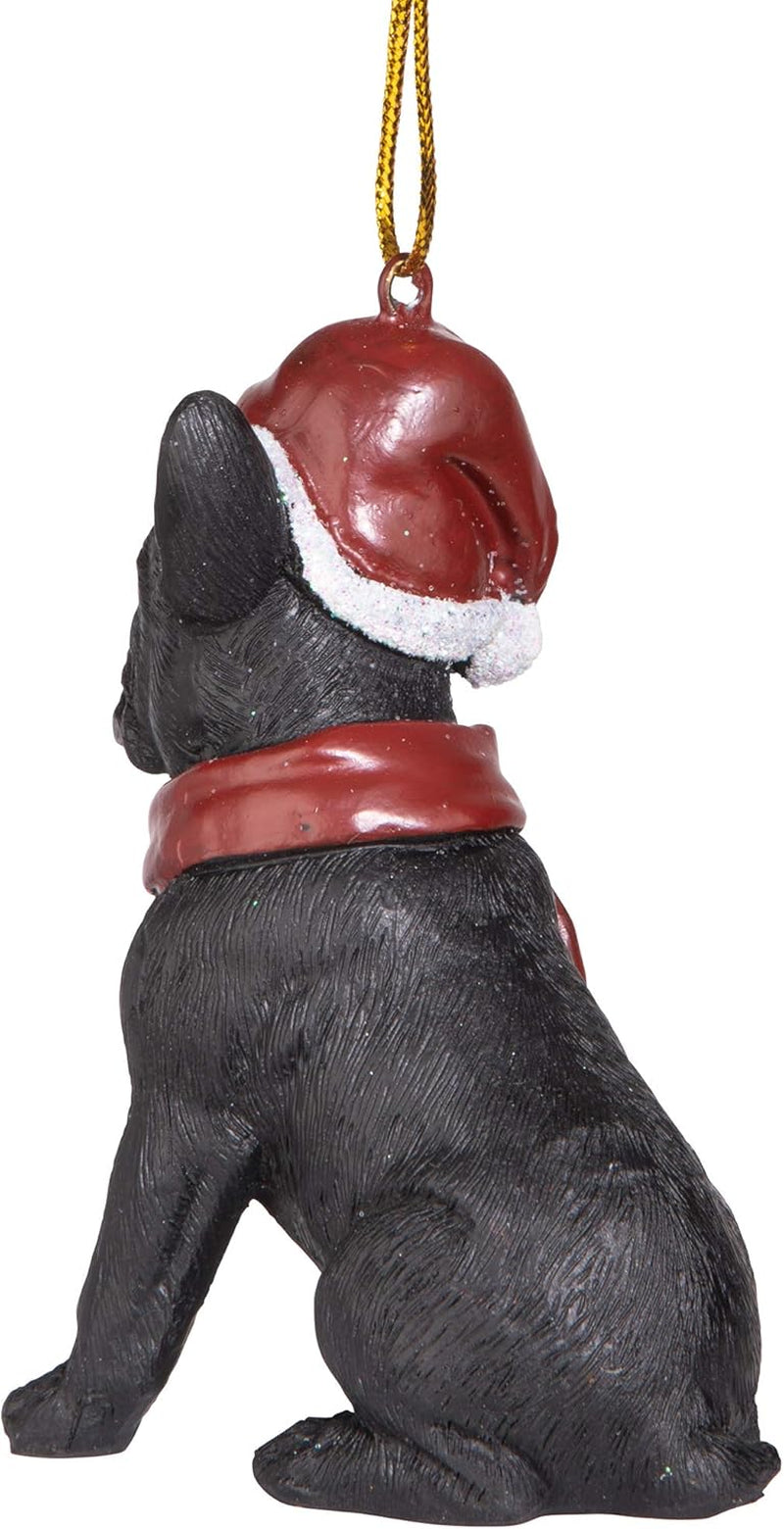 Christmas Xmas French Bulldog Holiday Dog Ornaments, Full Color