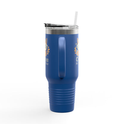 Cute Coffee-Themed Insulated Travel Mug, 40oz - Perfect for Caffeinated Adventures, Coffee Lovers, Gifts, and More