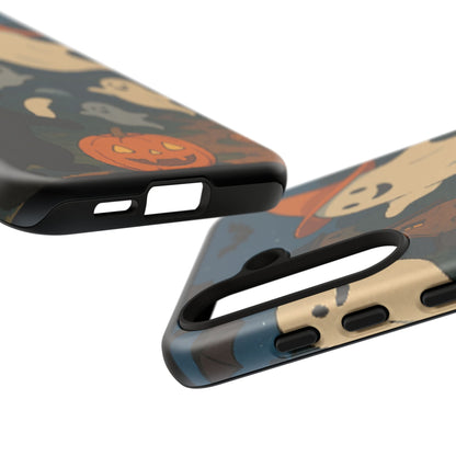 Halloween Phone Case, Spooky Ghost Design, Cat & Pumpkin Accessories, Fall Decor, Trick or Treat Gift