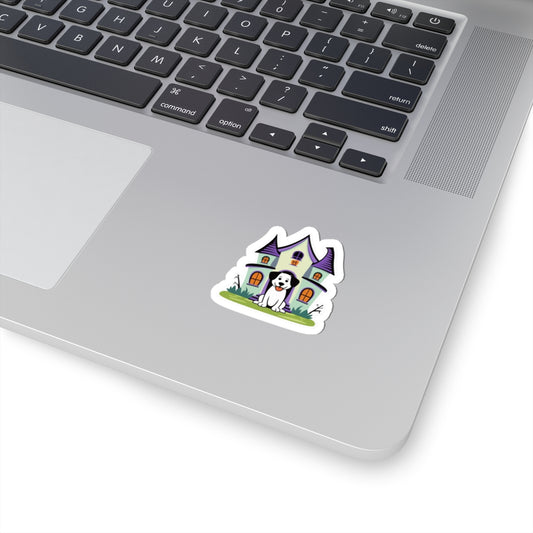Whimsical Dog House Stickers | Fun Pet Decor, Laptop Decals, Halloween Party Favors, Cute Gifts for Dog Lovers, Vintage Home Decor