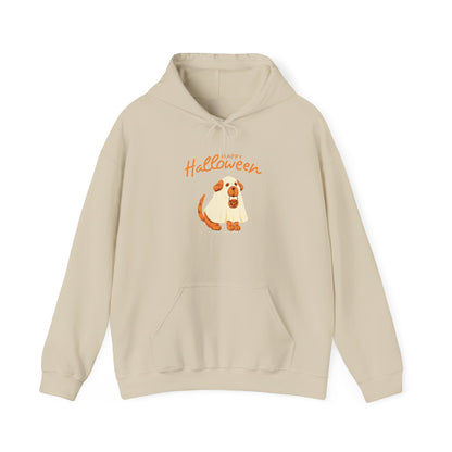 Halloween Dog Graphic Unisex Hoodie, Cozy Sweatshirt for Pet Lovers, Fall Apparel, Halloween Gift, Dog Lover's Sweatshirt