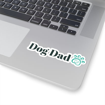 Dog Dad Kiss-Cut Stickers | Perfect for Pet Lovers, Dog Enthusiasts, Laptop Decals, Dog Gifts, Car Stickers