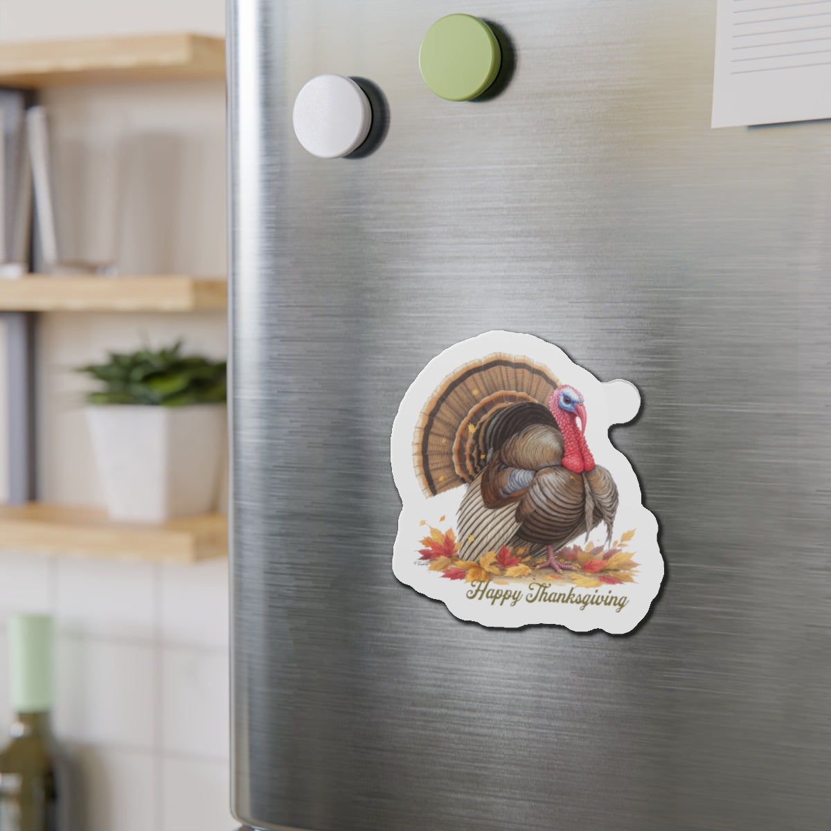 Thanksgiving Turkey Die-Cut Magnets, Festive Refrigerator Decor, Fall Home Accents, Holiday Gift, Thanksgiving Decor