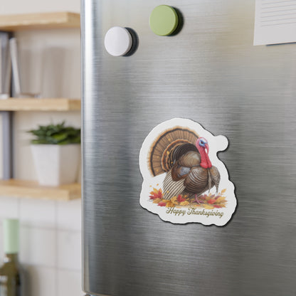 Thanksgiving Turkey Die-Cut Magnets, Festive Refrigerator Decor, Fall Home Accents, Holiday Gift, Thanksgiving Decor