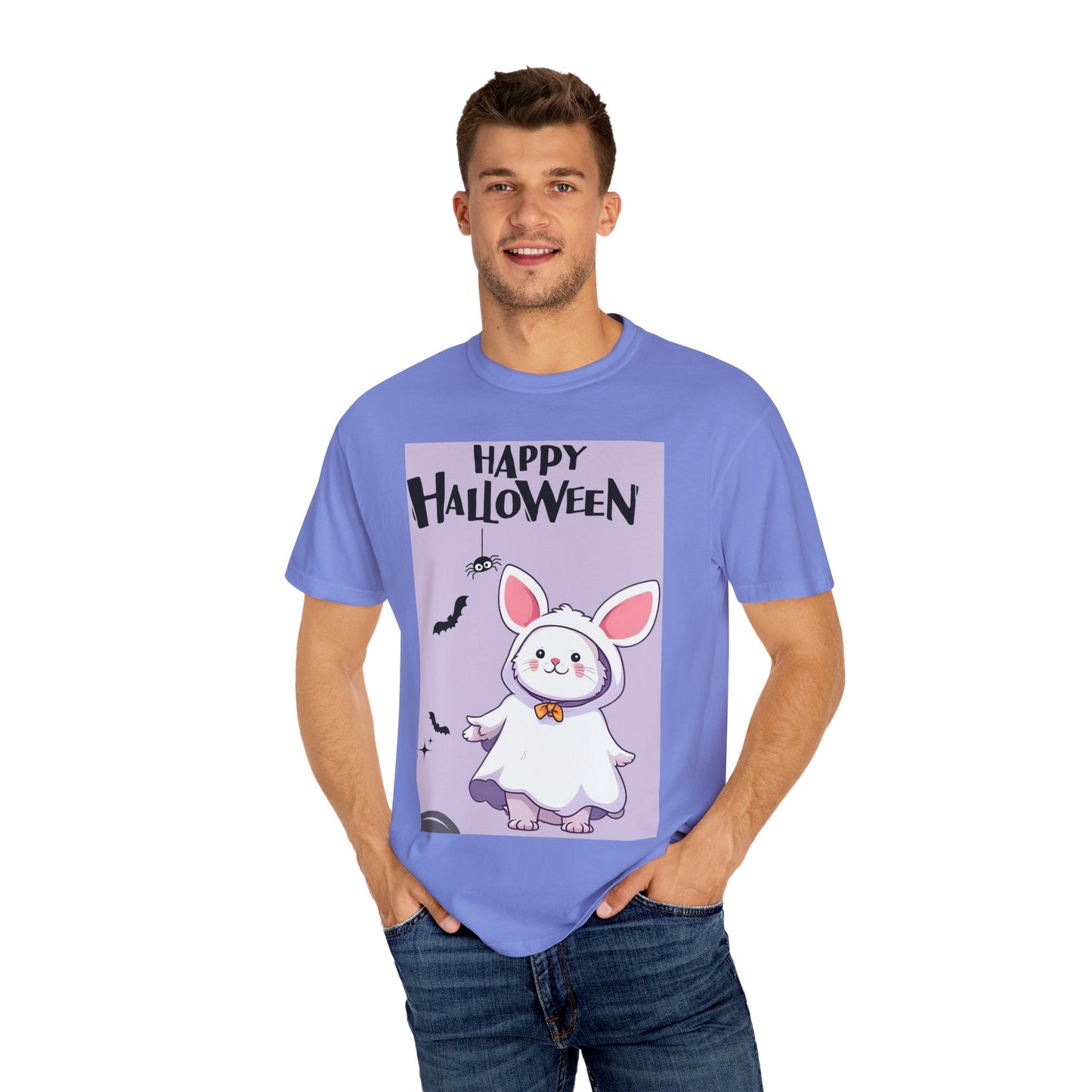 Halloween Bunny T-shirt, Cute Halloween Costume Shirt, Unisex Holiday Tee, Funny Halloween Apparel, Spooky Season Gift