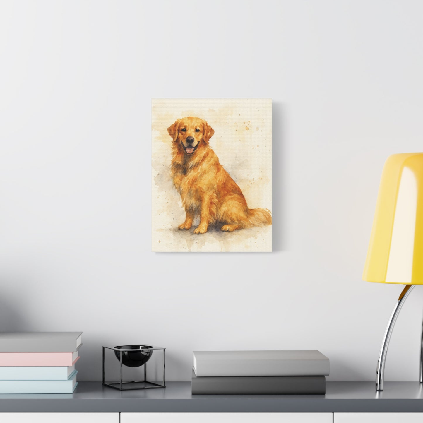 Golden Retriever Wall Art Canvas, Pet Portraits for Dog Lovers, Home Decor, Gifts for Dog Owners, Animal Lover Wall Decor
